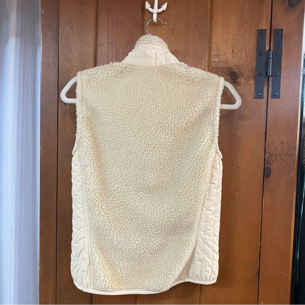 PATAGONIA Retro Pile Fleece Cream Color Vest Small - Picture 5 of 5